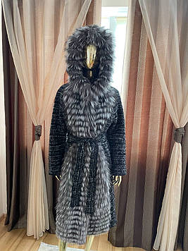 Пальто твід із чорнобуркою