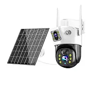 Вулична 4G камера відеоспостереження із сонячною панеллю PTZ TP23 Камера відеоспостереження на 2 об'єктиви, фото 9