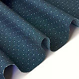 Костюмна тканина кольору темної морської хвилі з бірюзовою крапкою, фото 8