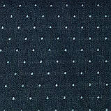 Костюмна тканина кольору темної морської хвилі з бірюзовою крапкою, фото 3