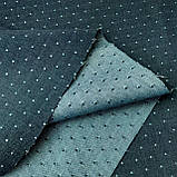 Костюмна тканина кольору темної морської хвилі з бірюзовою крапкою, фото 7
