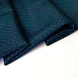 Костюмна тканина кольору темної морської хвилі з бірюзовою крапкою, фото 9