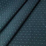 Костюмна тканина кольору темної морської хвилі з бірюзовою крапкою, фото 2