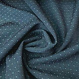 Костюмна тканина кольору темної морської хвилі з бірюзовою крапкою, фото 6
