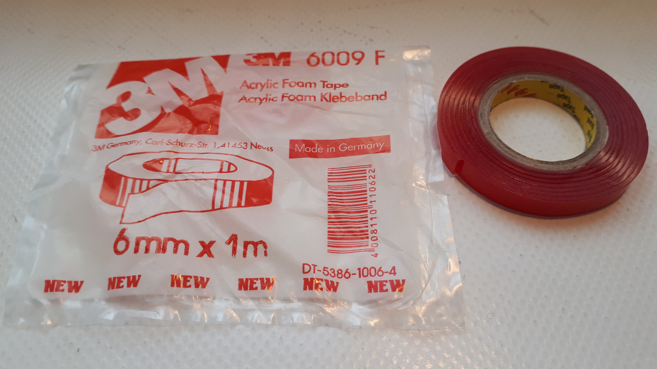 Скотч двосторонній. 3M 6009F 6мм*1м*0,8мм прозорий, фото 1
