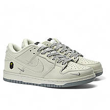 Жіночі кросівки осінні Nike SB Dunk Low шкіряні бежеві демісезонні, фото 4