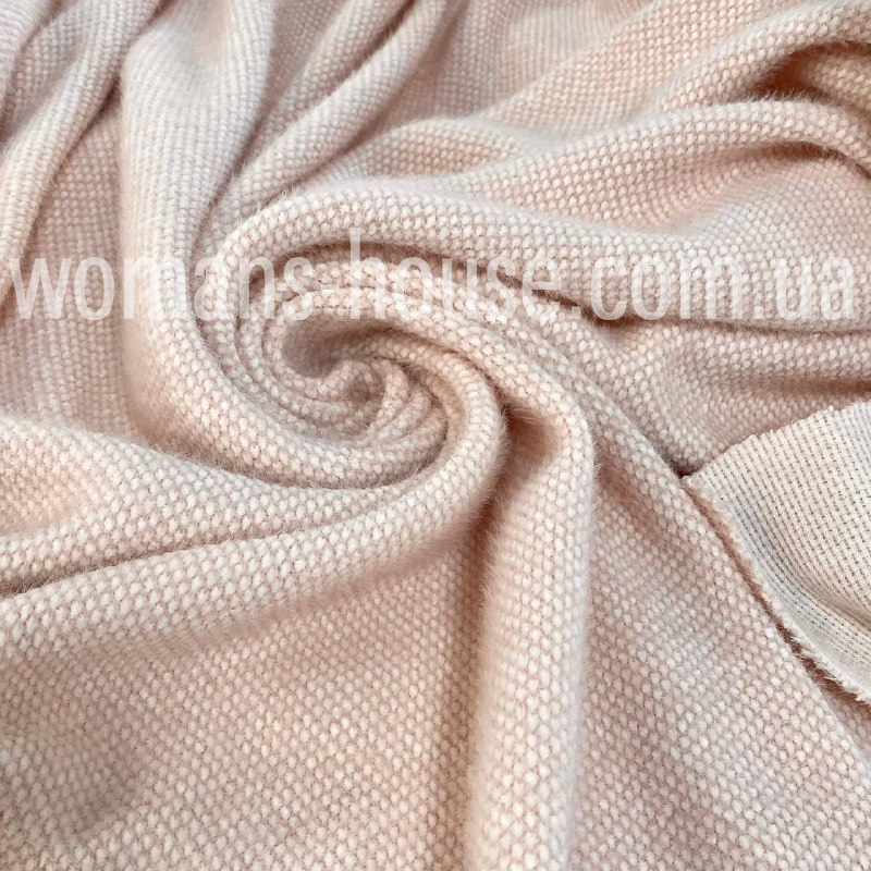 Трикотаж Ангора соти (норка) Світла пудра, фото 1