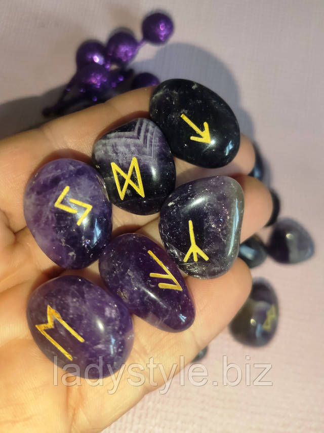 руны из натуральных камней гадание сувенир подарок карты таро набор для предсказаний