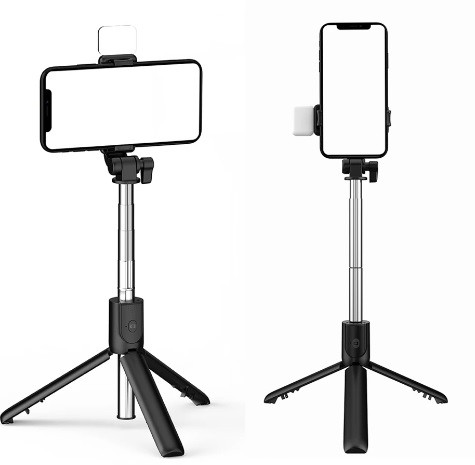 Монопод Selfie Stick R1S селфі палиця блютуз пульт bluetooth трипод штатив Чорний