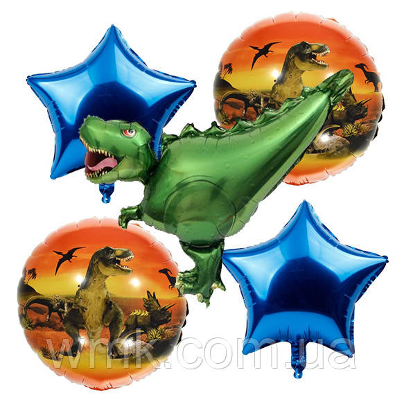 Кульки повітр. набір 5шт Динозавр 990427