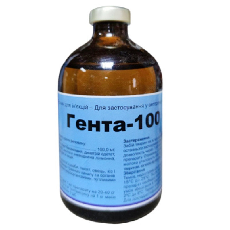Гента-100 ін'єкційний 100 мл Interchemie, фото 1