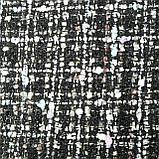 Твід чорний на бежевому штучному хутрі двосторонній, фото 4