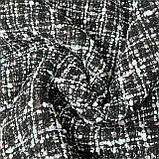 Твід чорний на бежевому штучному хутрі двосторонній, фото 7