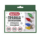 Гірлянда LED Yes! Fun на мідному дроті Шишки 10 LED тепло-біла 1,65 м на батарейках, фото 4