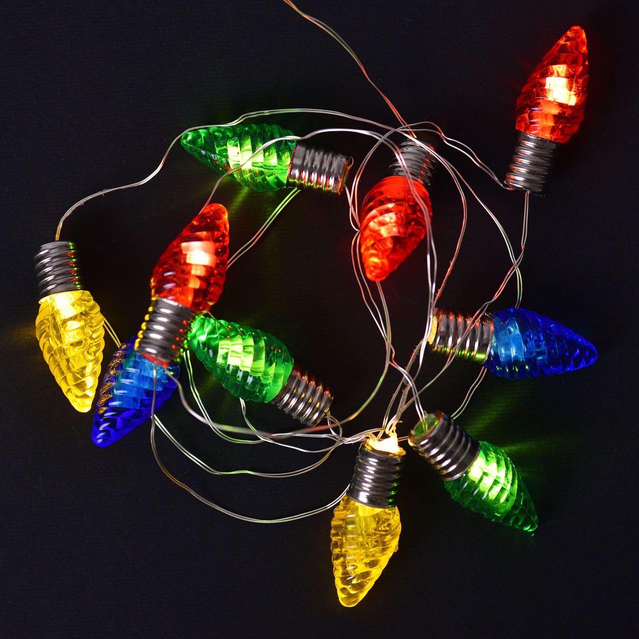 Гірлянда LED Yes! Fun на мідному дроті Шишки 10 LED тепло-біла 1,65 м на батарейках, фото 1