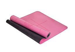 Килимок для йоги Amber Ganesh Align рожевий 183x68x0.5 см (BH)