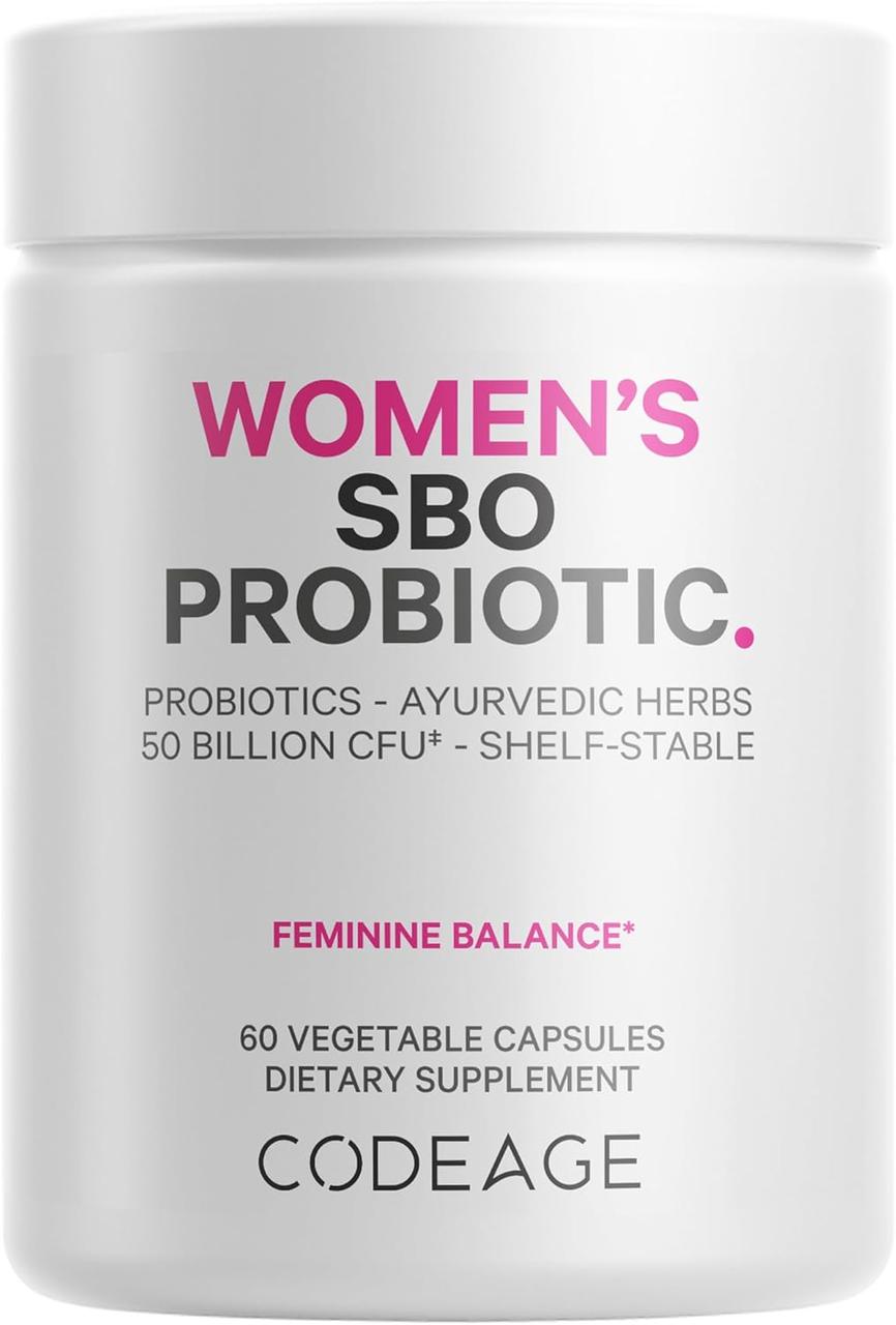 CodeAge Women's SBO Probiotic / Жіночий пробіотик 50 млрд КУО 60 капсул