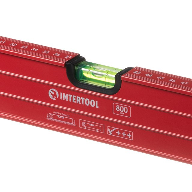 Рівень із поворотною капсулою 1000 мм, 3 очі INTERTOOL MT-1270