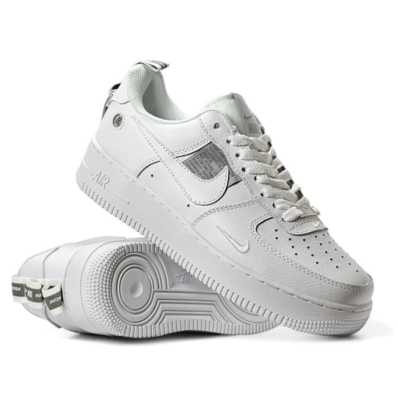 Підліткові кросівки весняні Nike Air Force 1 шкіряні білі демісезонні