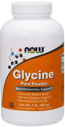 Гліцин NOW Glycine Pure Powder 454 г, фото 1