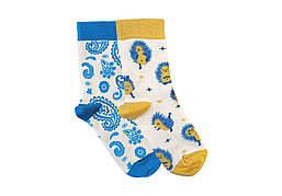Набір шкарпеток RAO Socks Йога Їжачки + Блакитні Пейслі 2 пари (36-38) (BH)