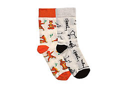 Набір шкарпеток RAO Socks Йога Їжачки + Скелети 2 пари (39-41) (BH)