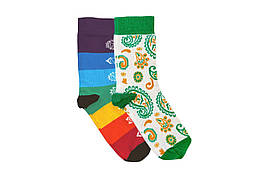 Набір шкарпеток RAO Socks Йога 7 чакр + Зелені Пейслі 2 пари (36-38) (BH)