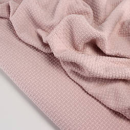 Бавовняне піке "Плетінка" 240 см брудно-рожевий колір № HSR-08