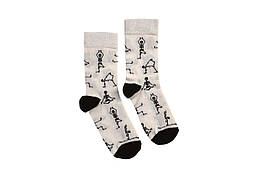 Шкарпетки RAO Socks Йога Скелети (42-43) бежеві (BH)
