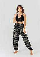 Східні штани з широкою гумкою Elephant Noir RAO WEAR унісекс OneSize зріст 155-165 см чорний