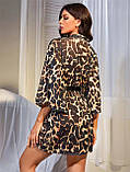 Напівпрозорий жіночий халат-парео з леопардовим принтом S (ХАЛ-ПРОЗ-ЛЕО), фото 10