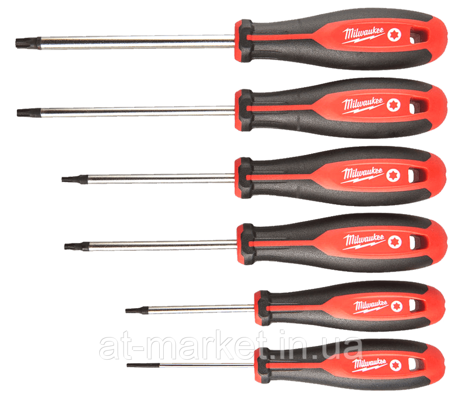 Набір викруток магнітних MILWAUKEE з тригранною рукояткою TORX (6шт)
