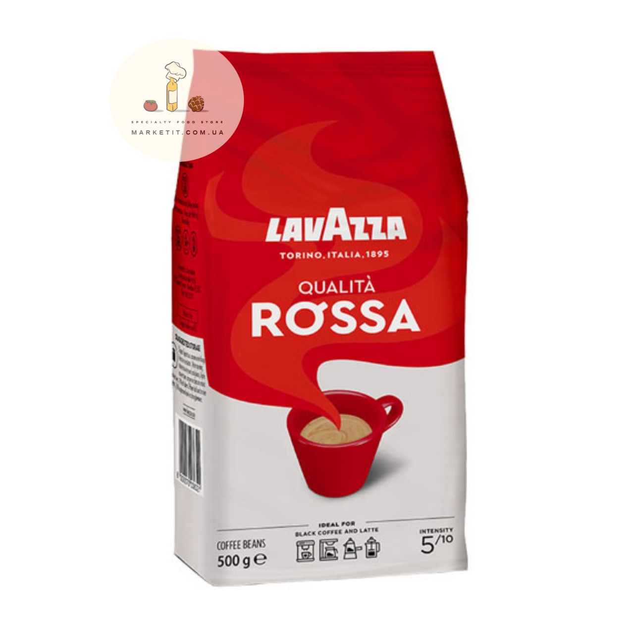 Кава в зернах Lavazza Qualita Rossa, Італія 500 г.