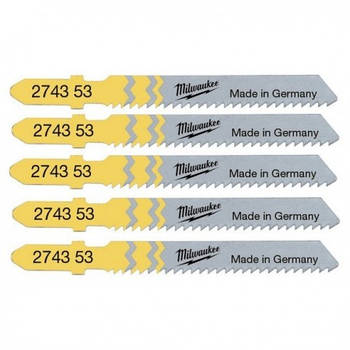 Полотна для лобзика T119B MILWAUKEE, 50мм/ крок зуба 2,0мм , (5шт), (деревина)
