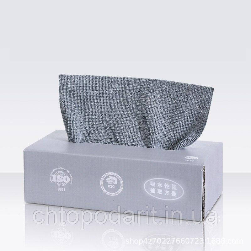 Набір серветок MicroFiber, ручний рушник, мікрофібра 20 шт. сірого кольору Код 00-0387