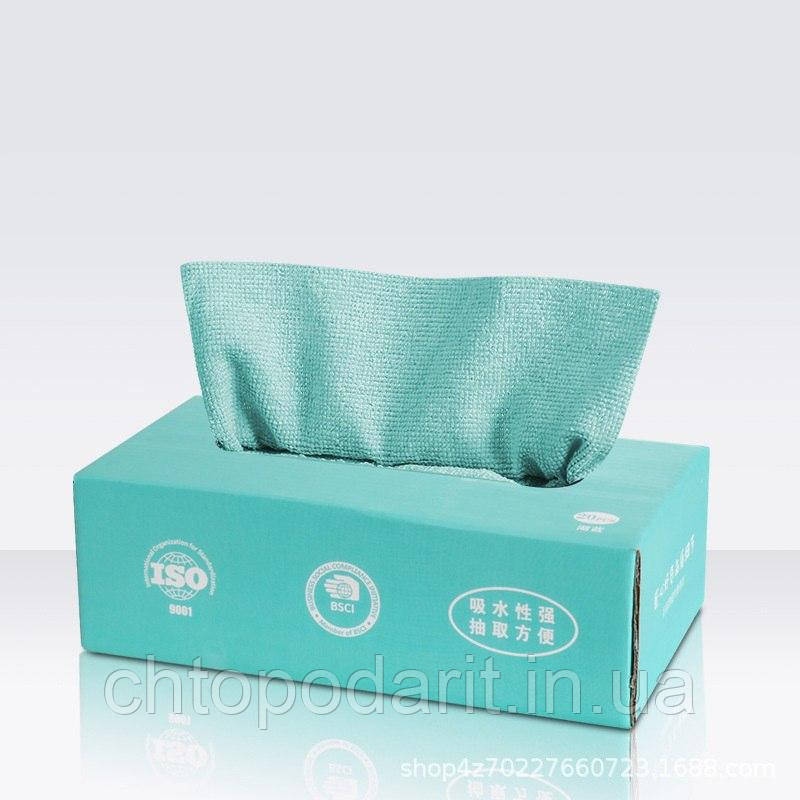 Набір серветок MicroFiber, рушник для рук, мікрофібра 10 шт. блакитного кольору Код 00-0385