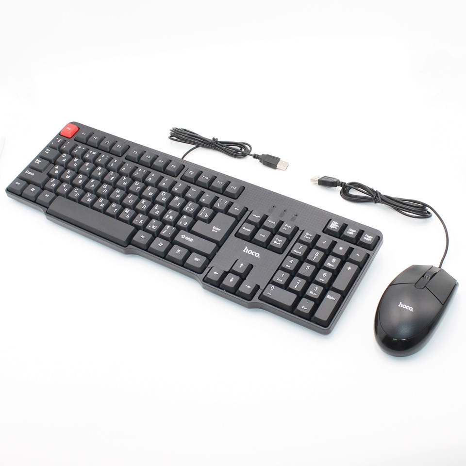 Комплект провідний KB+Mouse GM16, USB, (Eng/рос.), HOCO, Арт.56656