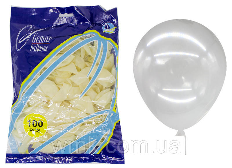 Кульки повітр. 100шт Gemar 30см (12) Прозорі 991990