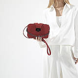 Жіноча сумка гаманець крос-боді на три відділи червона, фото 6