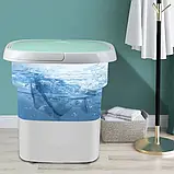 Ультразвукова портативна складана пральна машина 2в1 з відром Mini Folding Washing Machine міністилка, фото 4