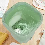 Ультразвукова портативна складана пральна машина 2в1 з відром Mini Folding Washing Machine міністилка, фото 7