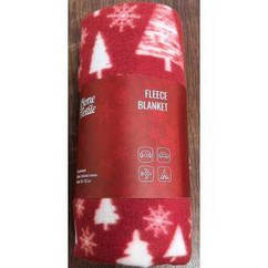 Плед Ardesto Fleece 130x160 см, 100% поліестер, засніжені ялинки