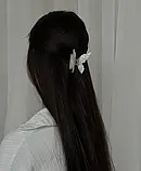 Шпилька крабик для волосся метелик перловий білий Fashion Jewelry, фото 4