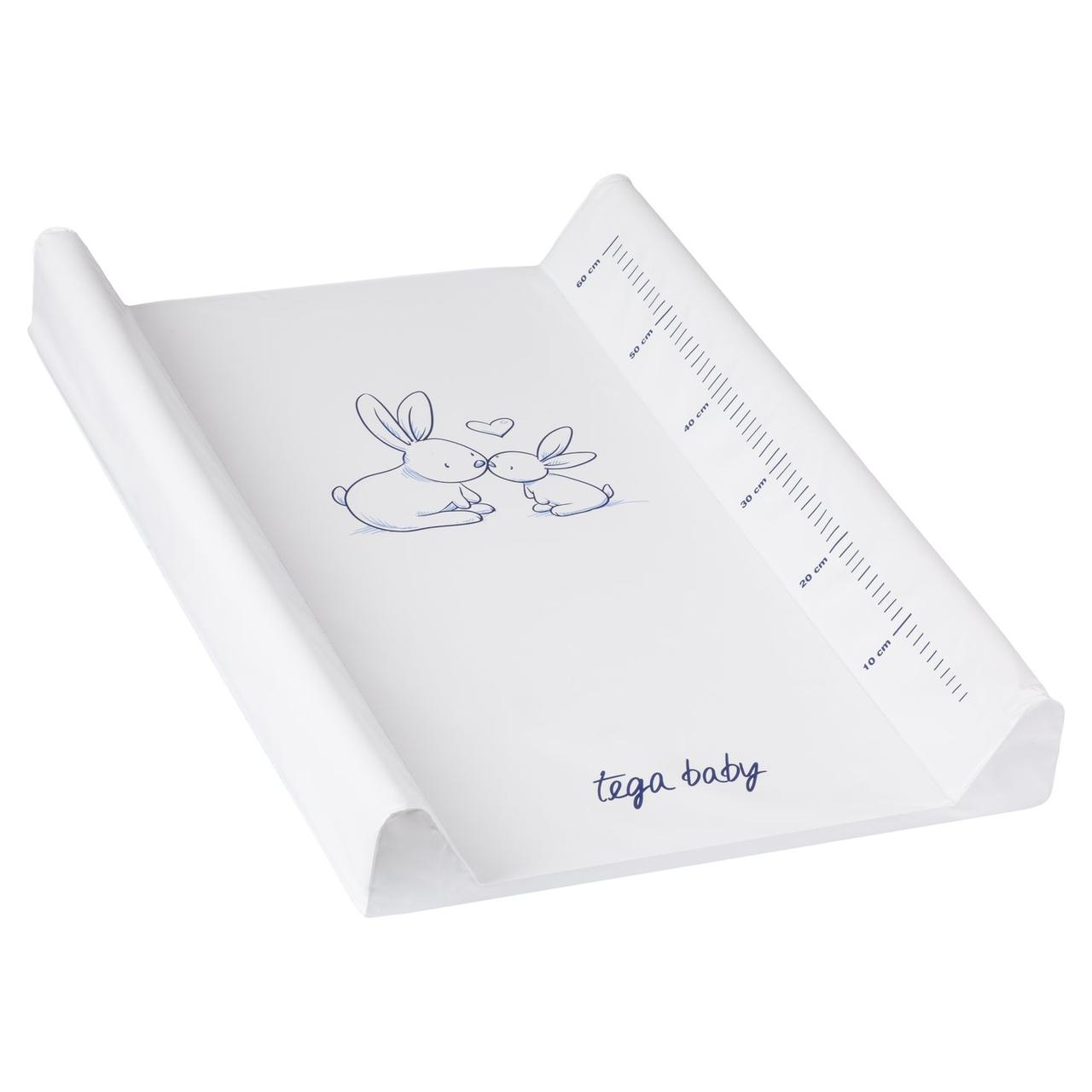 Пеленальная доска жесткая Tega LITTLE BUNNY Changing Pad 50x70 cm KR-009 white (белый)