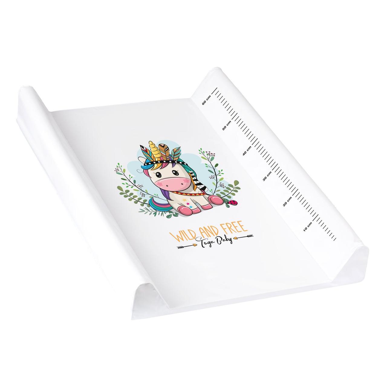 Пеленальная доска жесткая Tega WILD & FREE Changing Pad UNICORN DZ-009-103-JEDNOROŻEC white (белый)