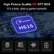 ТВ-приставка Медіа-плеєр Android Smart TV Box H96 4GB 32GB Смарт-приставка нового покоління для TV, фото 3