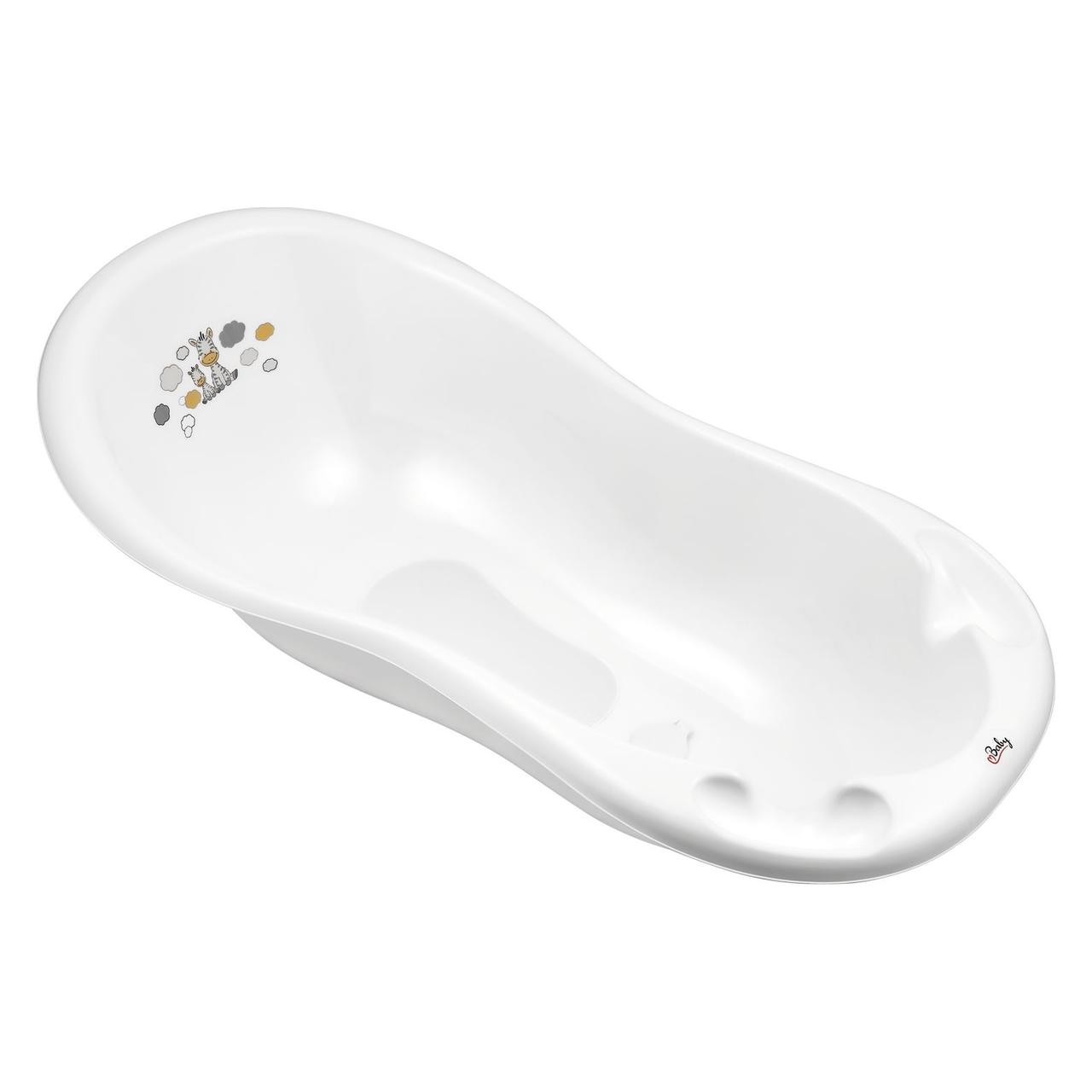 Ванна 100 см с пробкой и антискользящим ковриком Maltex Zebra Bathtub 100 cm with plug and anti-slip mat 6753_60 white (белый)
