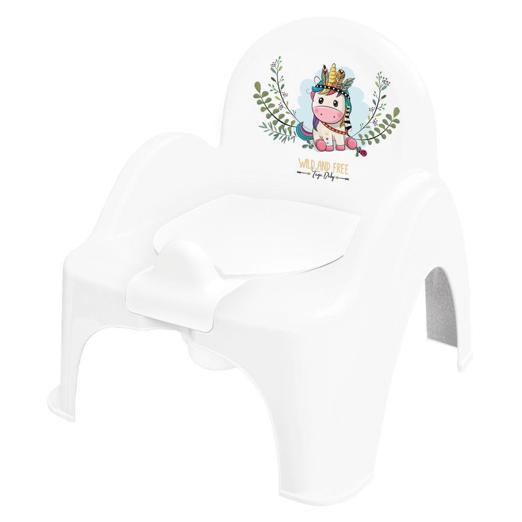 Горшок-кресло Tega WILD & FREE Potty Chair UNICORN DZ-007-103-JEDNOROŻEC white / pink (белый / розовый)