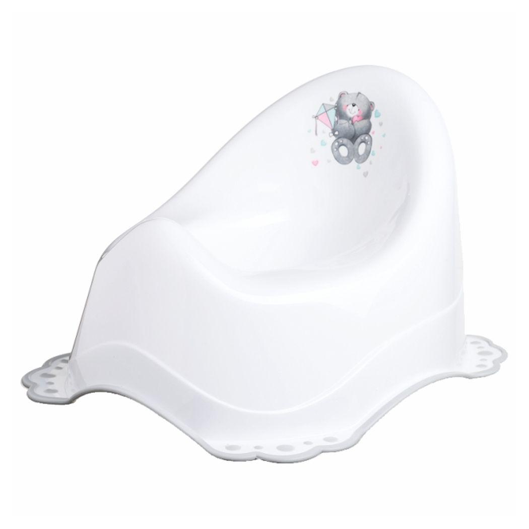 Горшок с антискользящим покрытием Maltex Bear Chamber pot with anti slip rubber 4064_60 white (белый)