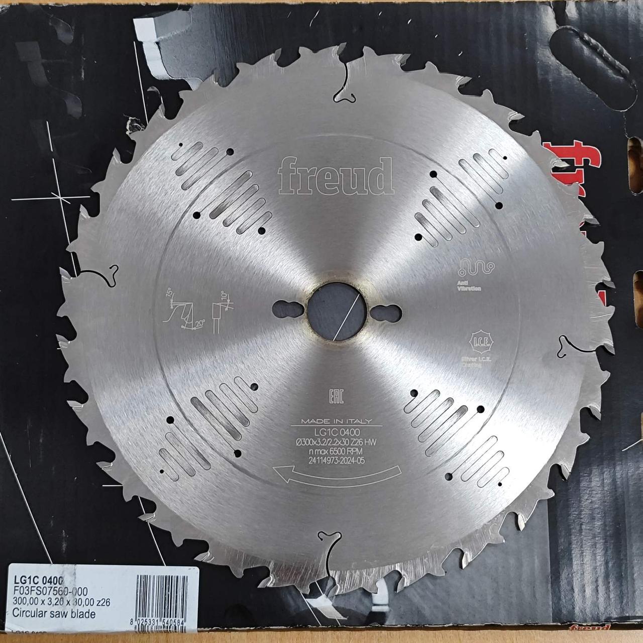 Freud LG1C 0400 Пила дискова 300х3,2х2,2х30 z=26